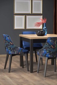 Masa patrata Tiago extensibila L90-125 cm stejar craft/negru