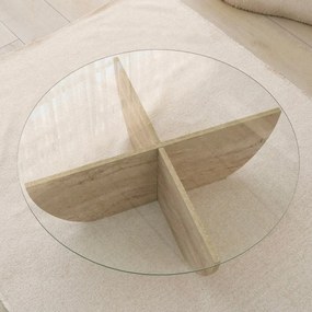 Măsuță de conferință Lily Travertine