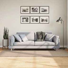 vidaXL Covor HUARTE, fir scurt, moale și lavabil, nisipiu, 100x200 cm
