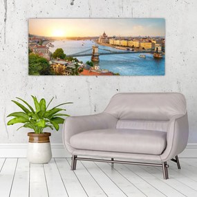 Tablou cu orașul Budapesta și râu (120x50 cm), în 40 de alte dimensiuni noi