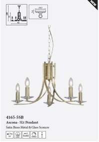 Candelabru stil elegant metal alama Ascona 5L