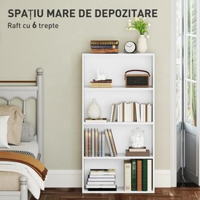 HOMCOM Dulap Alb cu 4 Rafturi Reglabile | Aosom Romania