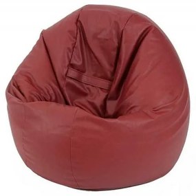 Fotoliu Relaxo XL , Material Piele ecologica - Bordo