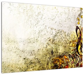 Tablou pe sticlă - Puterea muzicii (70x50 cm)