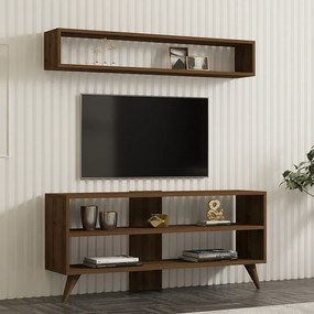Set mobilier pentru living Prestige, Pako World, Nuc, 120x29x50 cm