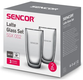 Pahar termo latte Sencor SGX 002 380 ml, 2 buc
