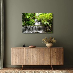 Tablou - Cascadă în pădurea tropicală (90x60 cm)