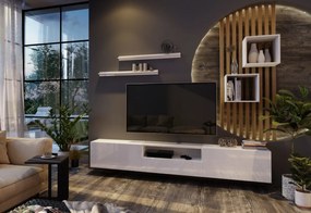 Expedo Set mobilier ELPASO 30, alb/alb luciu