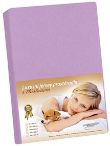 Cearșaf din jersey cu elastan violet, 180 x 200 cm