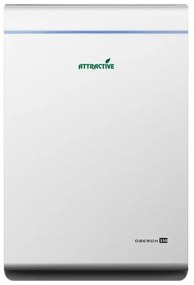 Purificator de aer Attractive Oberon 350, 85W, Pana la 65 m², 350 m³/h, 3 viteze, Wi-Fi, Ionizare, Senzori inteligenti, Telecomanda, Ecran tactil, Alb/Negru