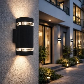 Aplică perete exterior KORTEK 2xGU10/30W/230V IP54 negru