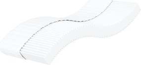 vidaXL Saltea din spumă, alb, 90x210 cm, duritate H2 H3