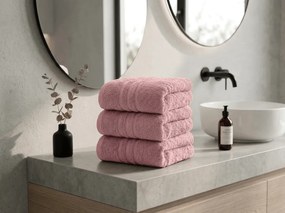 Prosop CLASSIC COLOR 50 x 100 cm roz prafuit, 100% bumbac