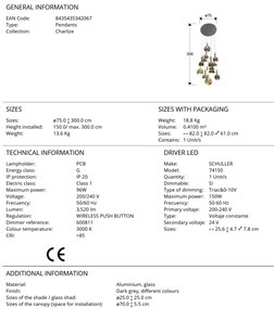 Lustra LED XXL casa scarii design decorativ Charlize 16L COLOURS