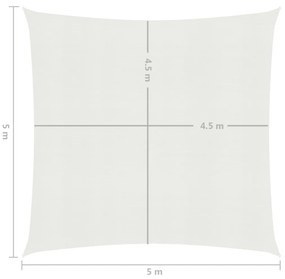 Panza parasolar, alb, 5x5 m, HDPE, 160 g   m   Alb, 5 x 5 m