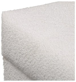 Taburet alb cu tapițerie din stofă bouclé Ariella – Ropez