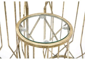 Măsuțe auxiliare rotunde cu blat din sticlă 3 buc. ø 32 cm Tunisi – Mauro Ferretti