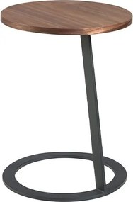 Masuta laterala moderna design LUX Wood and Black, 38cm