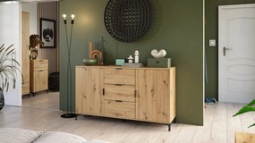 Mazzoni Comodă LANA K-50S Stejar Artisan - DULAP VERTICAL CU SERTAR