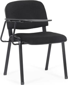 Scaun conferință negru HRC 606 cu măsuță rabatabilă și cadru metalic