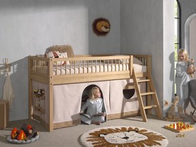 Set FORREST OAK este format dintr-un Pat copii matrimonial (90 x 200 cm) și un set textil asortat.