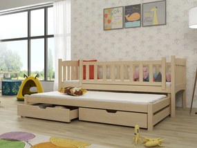 Pat pentru copii 90 x 200 cm Amalia (cu somieră și sp. depozitare) (Pin). 1013108