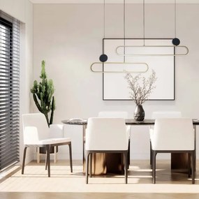 Candelabru LED suspendat cu cablu FLORENTYNA LED/48W/230V 4000K auriu/negru