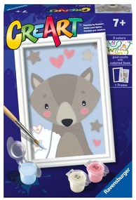 CREART PICTURA PE NUMERE PENTRU COPII LUP DRAGUT - RAVENSBURGER (RVSPBN23605)