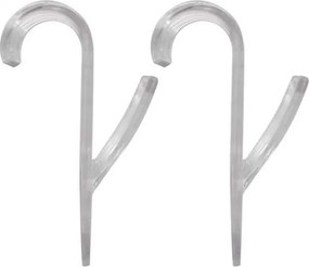 Set 2 carlige pentru calorifer baie SEZA, transparente