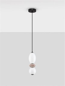 Pendul LED decorativ ceramic Mocha, Alb, PALLINA