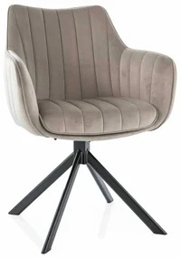 Scaun de bucătărie Azalia Velvet, bej / negru