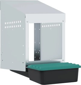 vidaXL Cuibăr pentru găini cu 1 compartiment, montat pe perete, oțel galvanizat