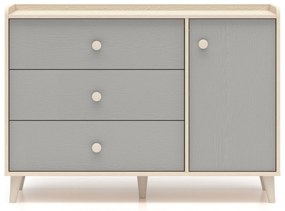Comodă cu sertare Marla 120 cm - nisip deșert / palladium gri
