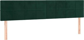 vidaXL Tăblii de pat, verde închis, 200x5x78/88 cm, catifea