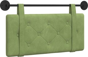 vidaXL Cap de pat suspendat Verde deschis 90 x 55 x 5 cm Catifea