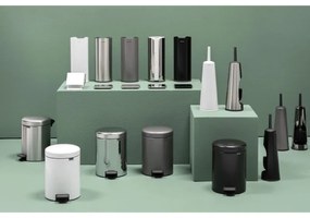 Cos de gunoi cu pedala Brabantia NewIcon 649012, 5 L, Inchidere lina, Baza antiderapanta, Gri