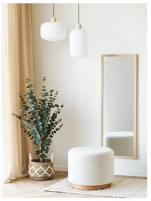 Lustră albă cu abajur din sticlă ø 30 cm Argalo – House Nordic