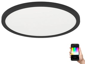 Plafonieră LED RGBW dimabilă ROVITO-Z LED/14,6W/230V negru Eglo 900091