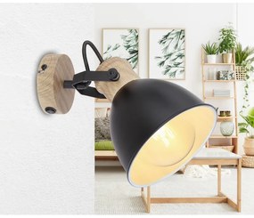 Aplica metal stil industrial WIHO negru/maro