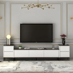 Comoda TV - 2 noptiere 260cm Imaj - Alb