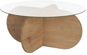 Măsuță cafea Aorte (Stejar safir + sticlă). 1127453