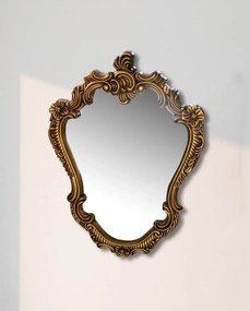 RESIGILAT- Oglindă decorativa de perete, cu ramă auriu antic, 67x87 cm