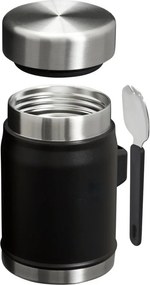 Termos negru mat pentru mâncare din oțel inoxidabil 400 ml Legendary Food Jar + Spork Black 2.0 – Stanley
