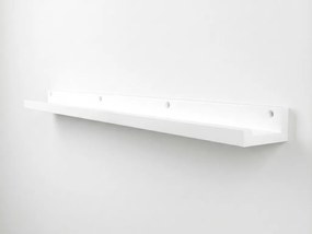 Polita de perete pentru tablouri FOTOPLANK 120 cm, alba