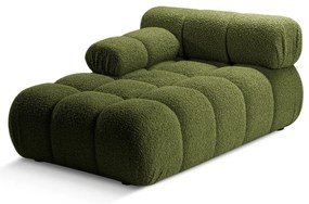 Modul pentru canapea modulară verde cu tapițerie din țesătură bouclé (cu colț pe partea stângă ) Bellis – Micadoni Home