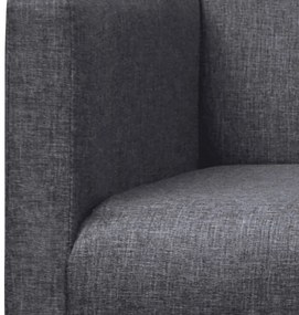Banca cu perne captusite, textil, lemn de hevea, gri inchis Morke gra, banca
