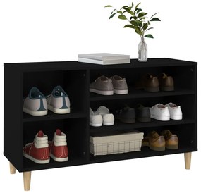 Pantofar, negru, 102x36x60 cm, lemn compozit Negru, 1