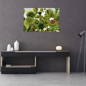 Tablou cu bile în dungi (90x60 cm)