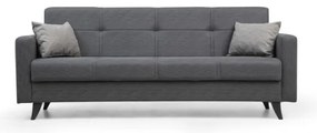 Canapea extensibilă KORFU, 3 locuri, gri închis