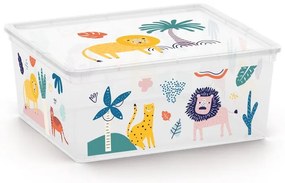 Cutie de depozitare pentru copii albă din plastic 40x34x17 cm C Box Style – KIS